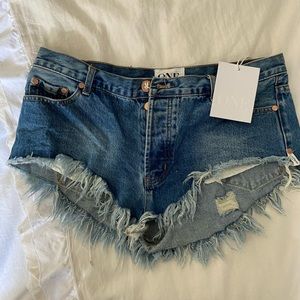 One Teaspoon Rollers Denim Shorts